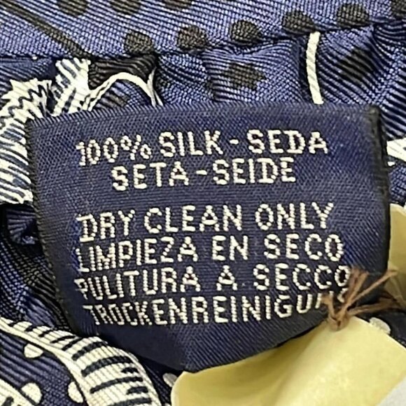 Auth HERMES Twilly H852978S 01 Marine Fonce (Navy) Black White - Scarf - Picture 4 of 7